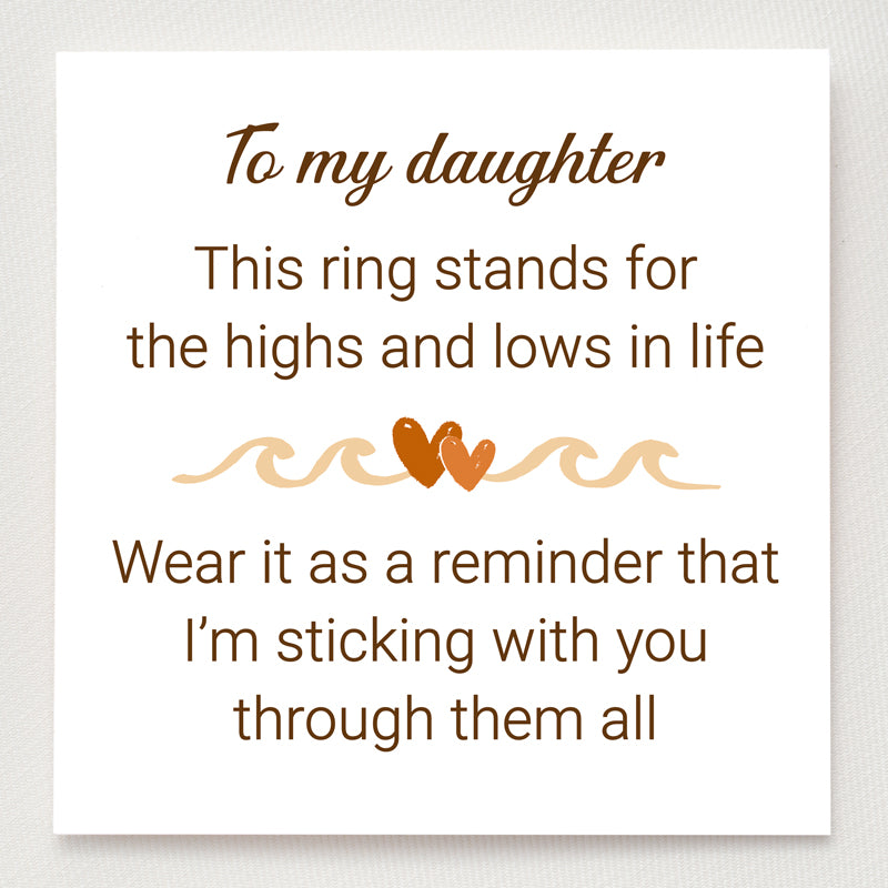 Double Stone Wavy Ring