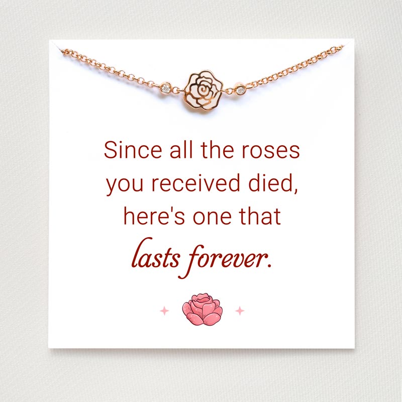 Enamel Rose Bracelet