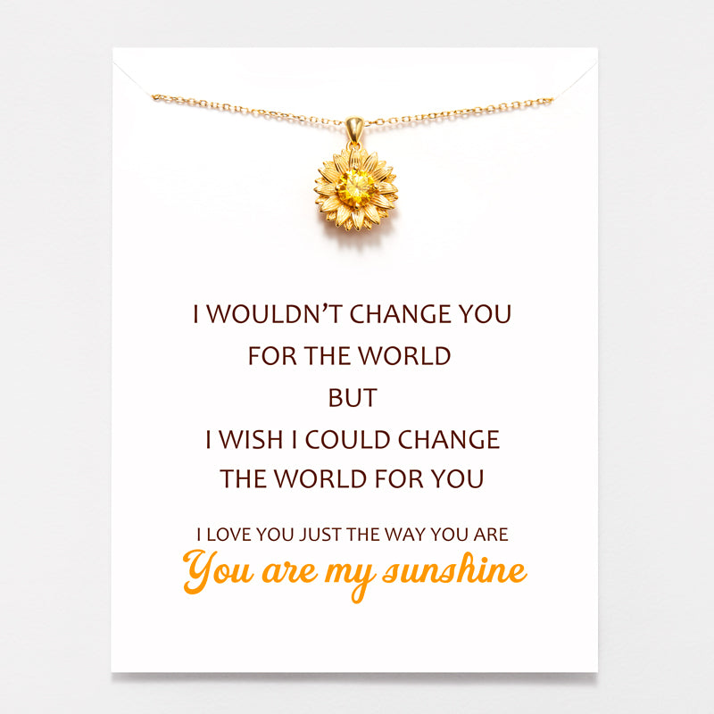 I Would Change The World For You Sunflower Necklace S925