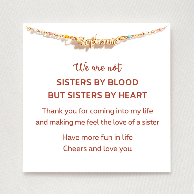 Sisters By Heart Personalized Name Bracelet
