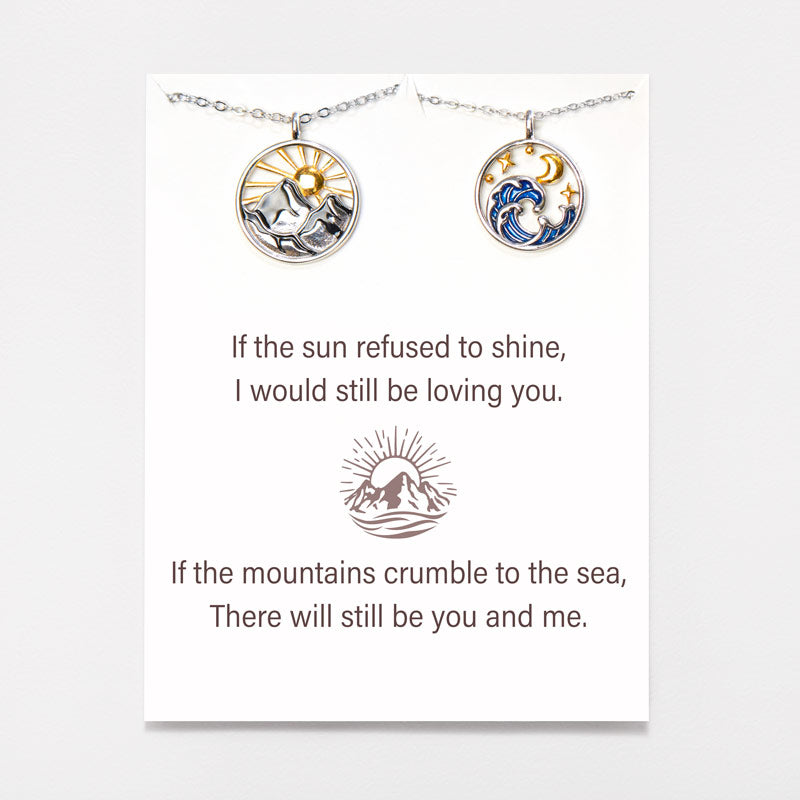 Mountain&Ocean Couple Necklace