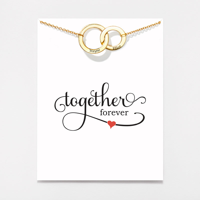 Interlocking Engraved Name Necklace
