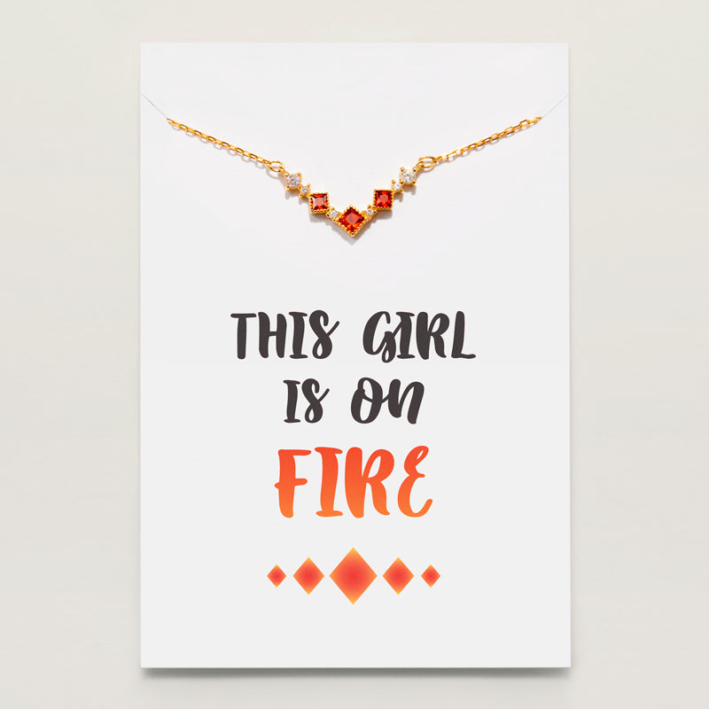 Flame Necklace - This Girl Is On Fire
