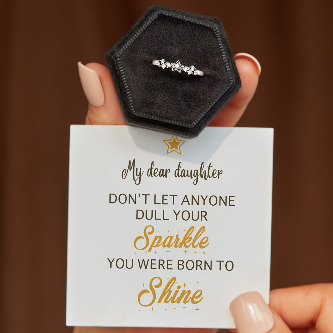 Stars ring S925-Daughter You Were Born To Shine