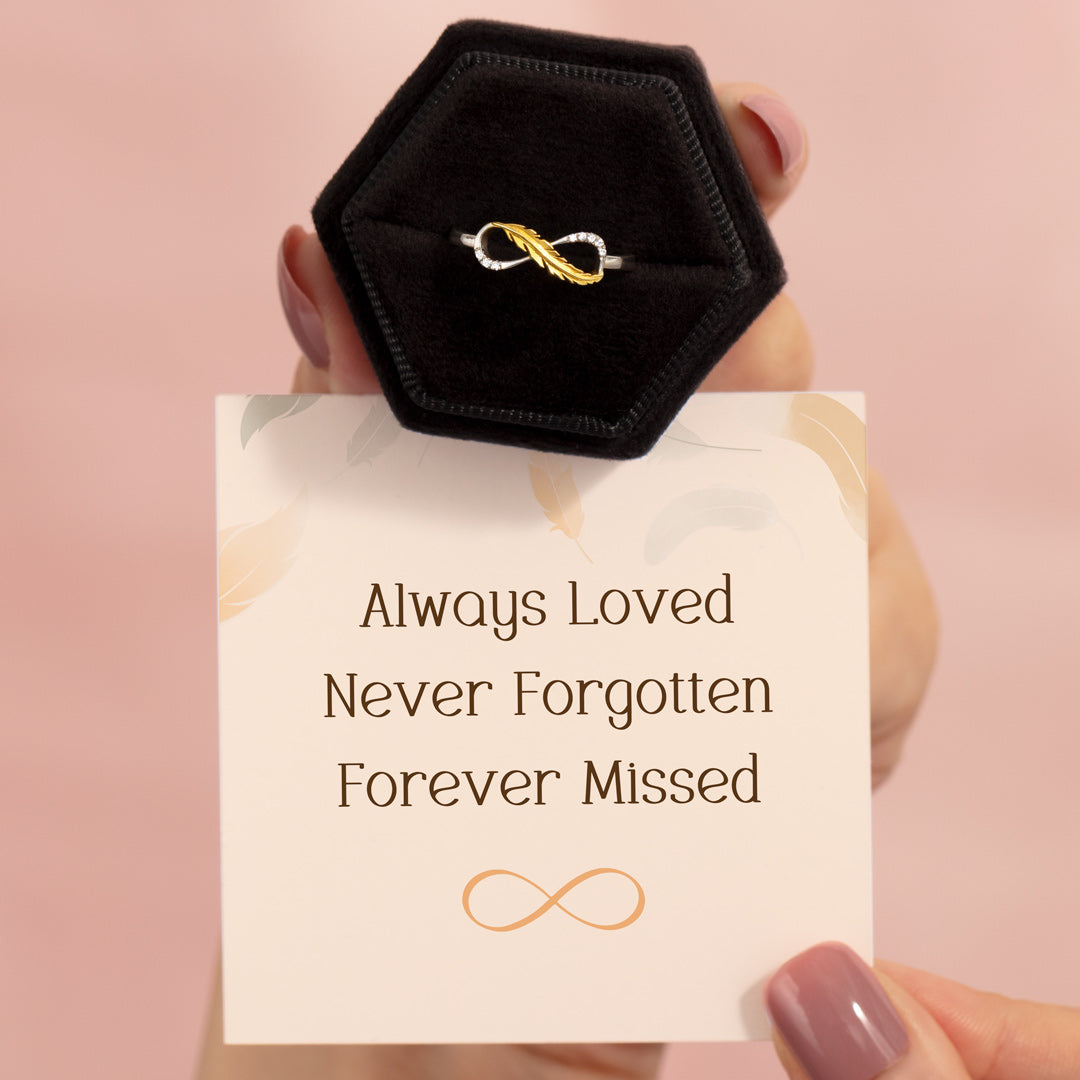 Feather Infinity Ring - Forever Missed