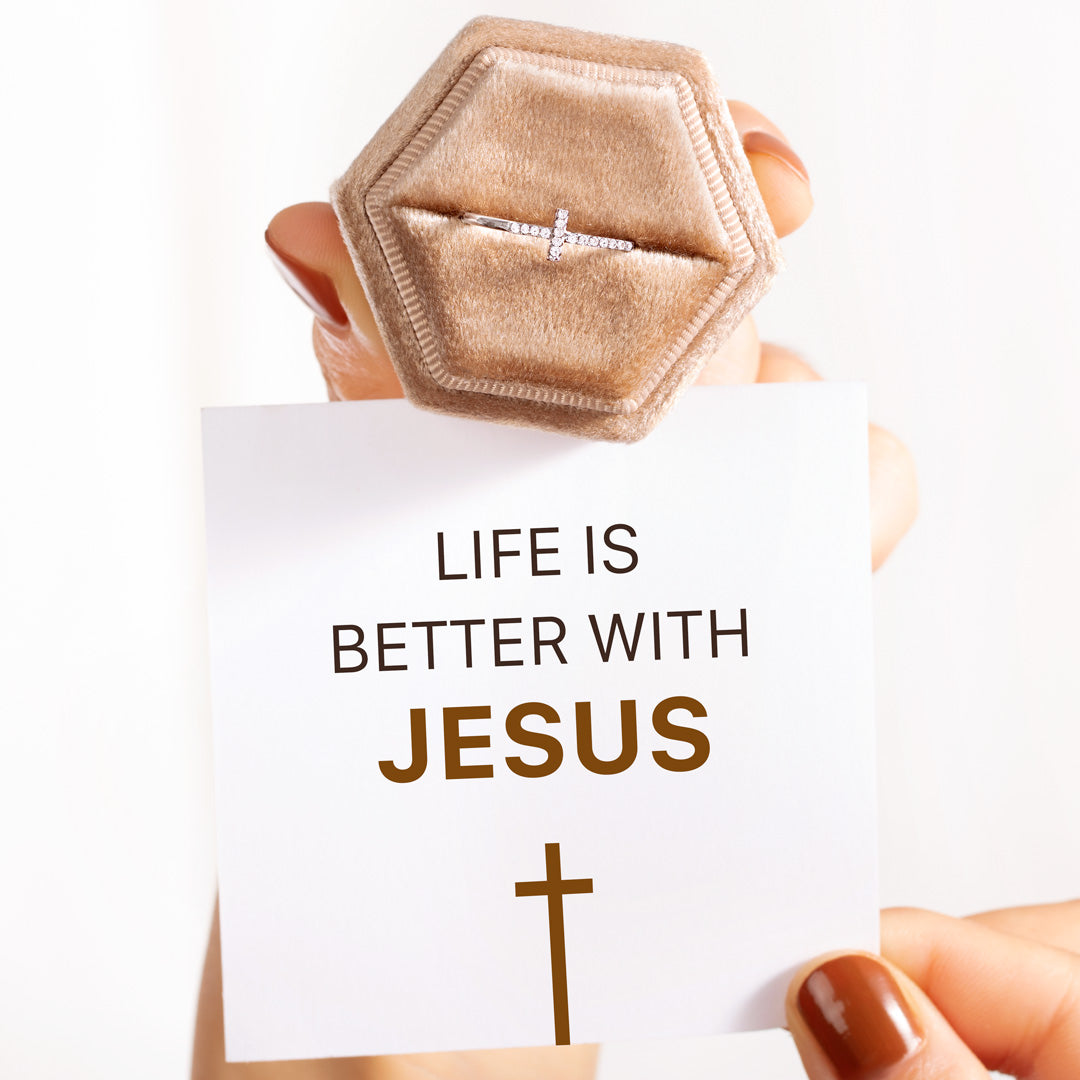 Christianity Cross Ring - Life Is Better With Jesus