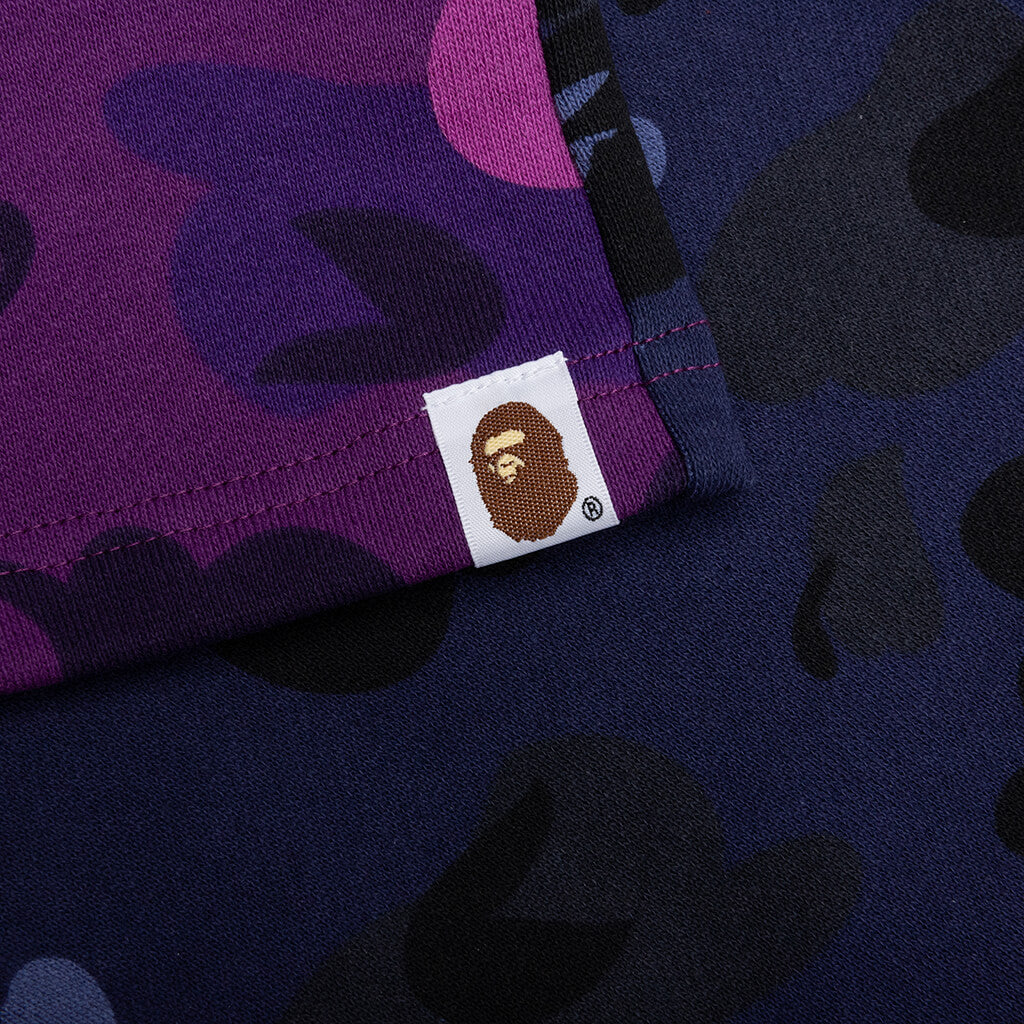 Crazy Camo Shark Sweat Shorts - Purple