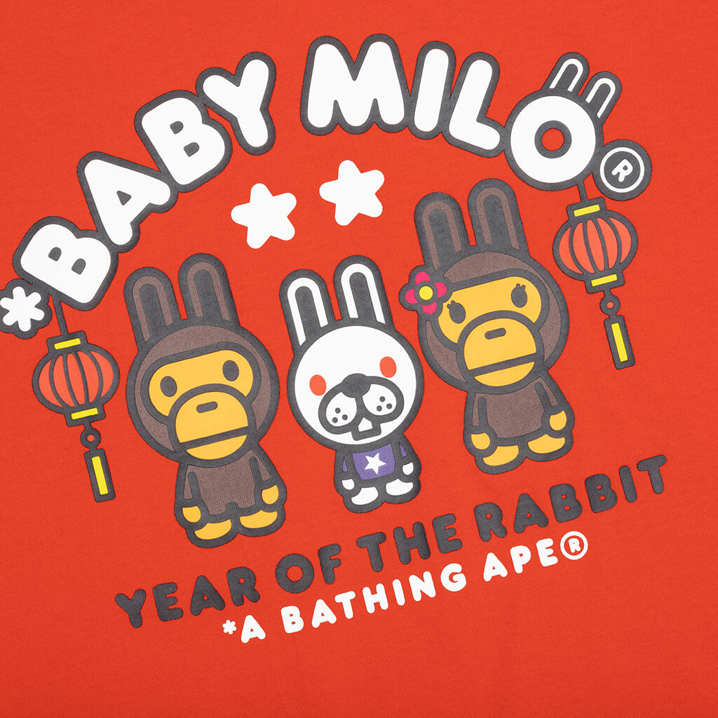 Year Of The Rabbit Baby Milo Tee - Red