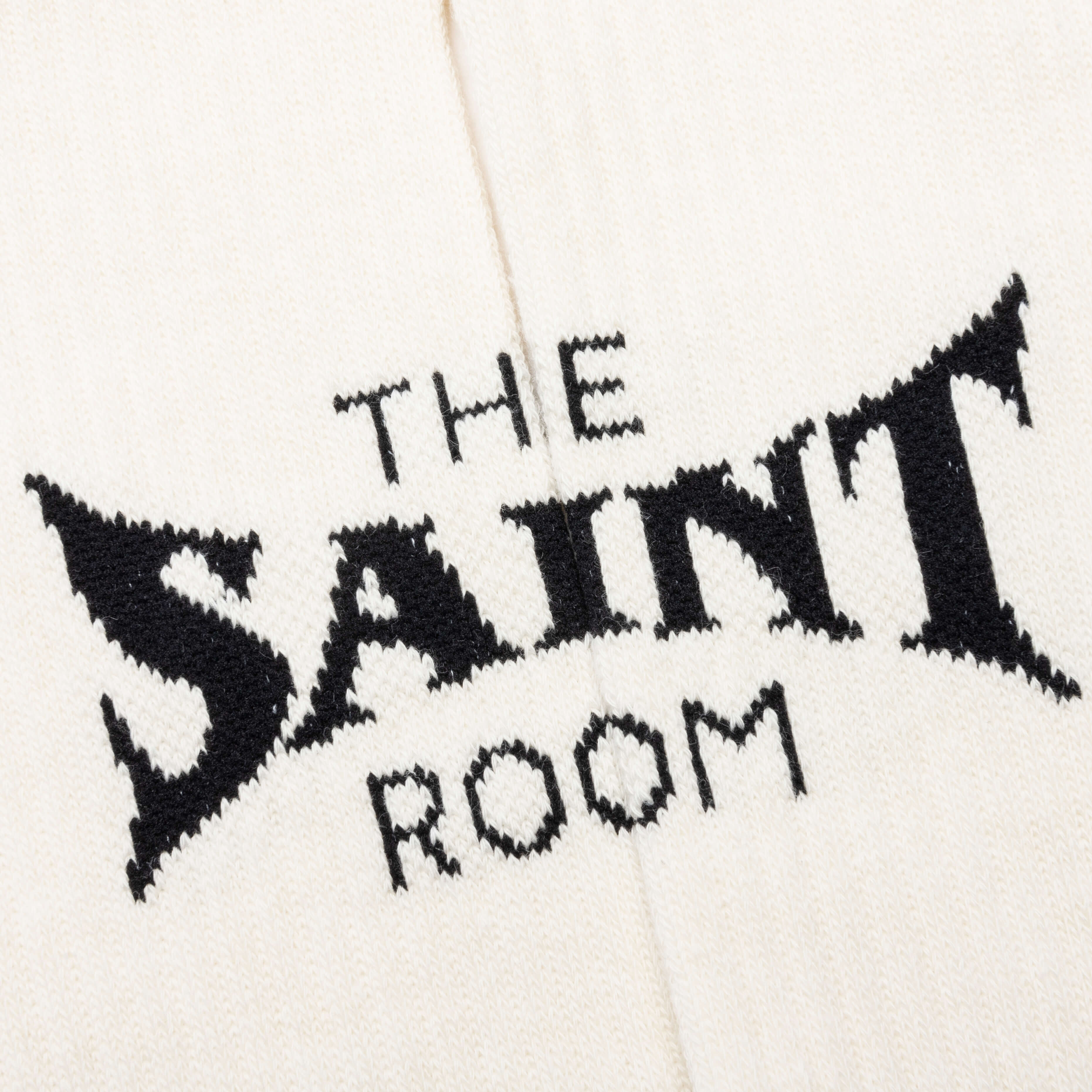 Saint Michael x Shermer Academy S Room Sock - Ecru/Black