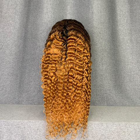 Deep Wave Wig Ombre Color