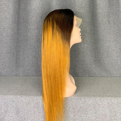 Straight Ombre color wig details