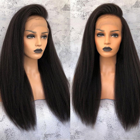Kinky Straight 13×4 Lace Front Wigs