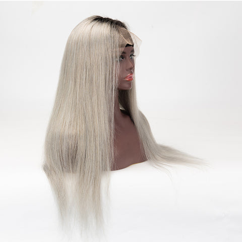 1b/Grey Straight 13×6 Lace Front Wig
