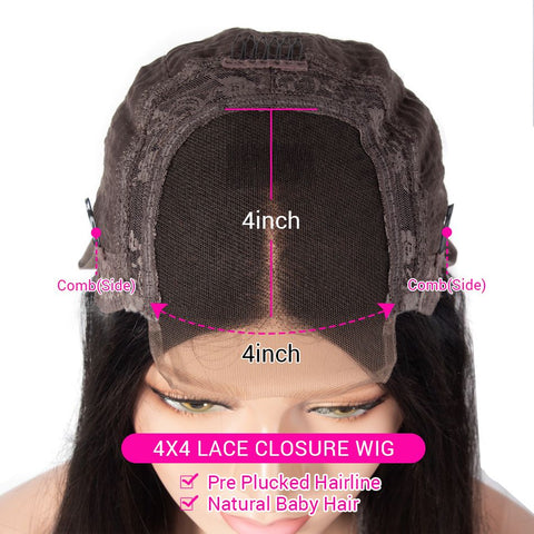 Water Wave 4×4 Lace Closure Wigs