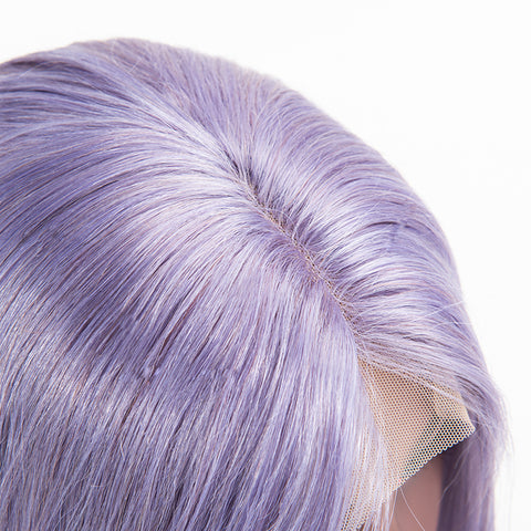 T Lace Bob Straight Middle Part Purple