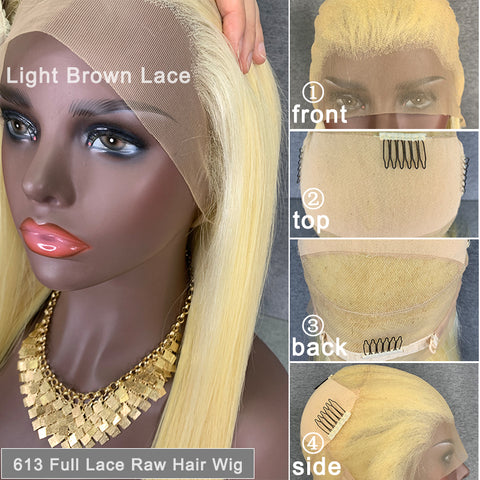 full lace wig 613 raw hair 