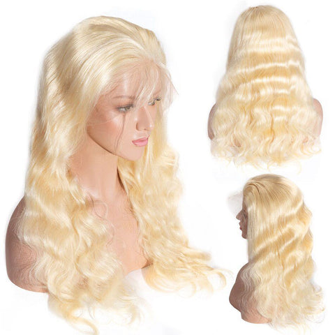 Transparent Lace Front Wigs 613 Blonde Body Wave Wigs