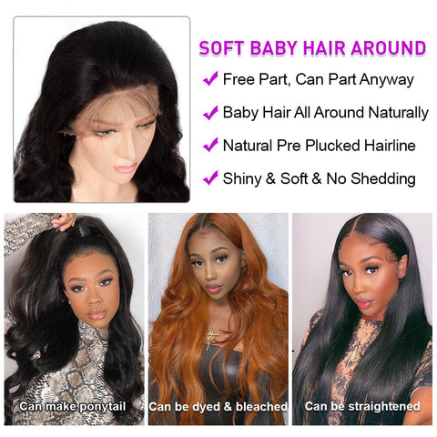 Body Wave Pre Plucked 13×4 Lace Front Wigs