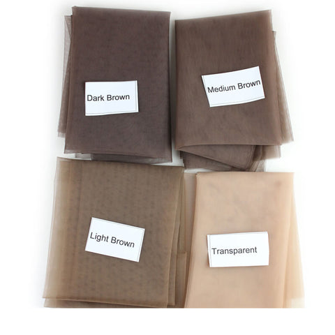 Light brown Lace, Medium Brown Lace, Dark brown Lace, Transparent lace