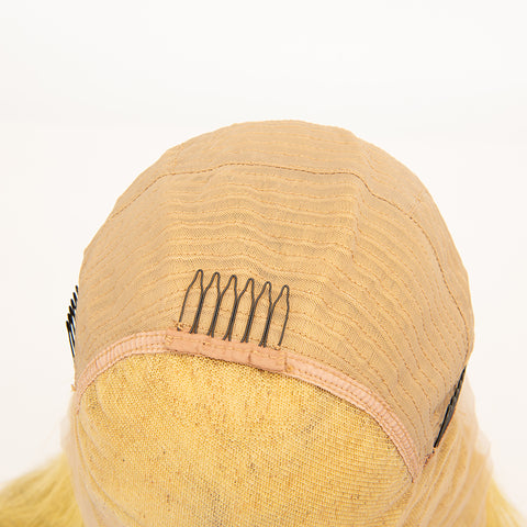 Lemon Green 13×4 Lace Front Wigs Short Hair