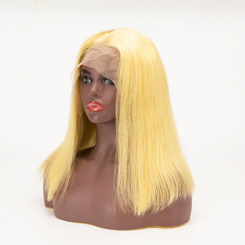 Lemon Green 13×4 Lace Front Wigs Short Hair