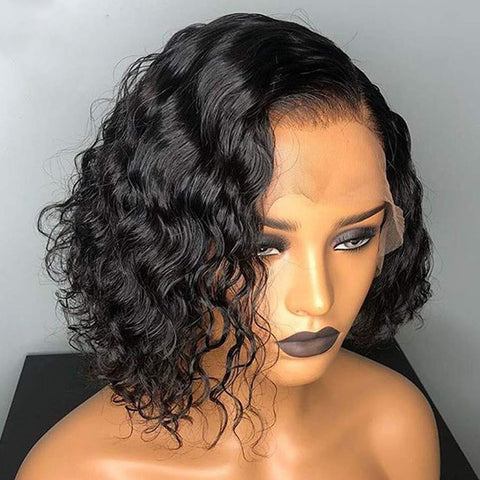 Short Wig Water Wave 13×4 Lace Front Wigs