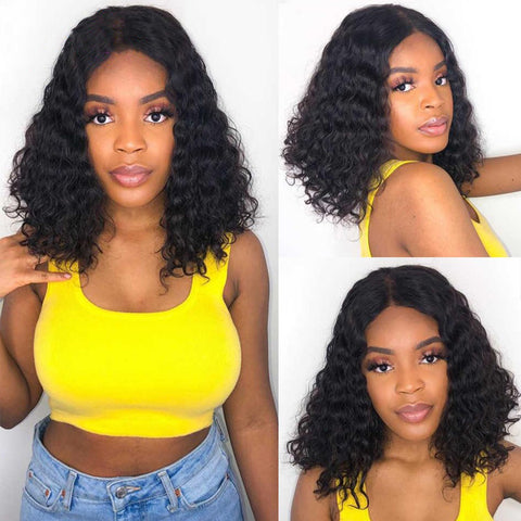 Short Wig Water Wave 13×4 Lace Front Wigs
