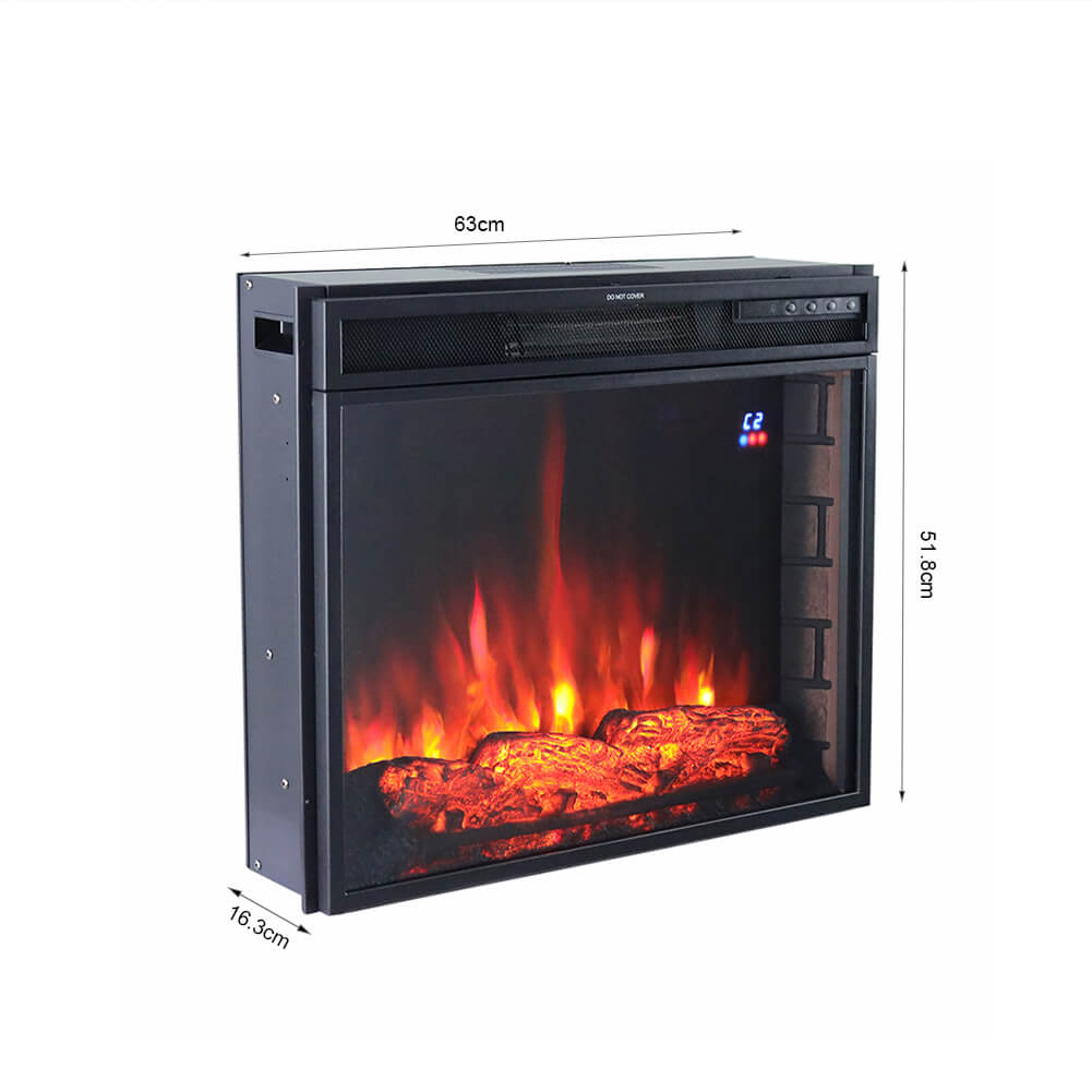 Electric Digital 7Flame LED Fireplace Wall Inset Fire Heater Stove w/Remote Wifi