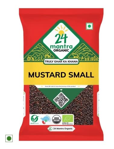 24 Mantra Organic, Certified Organic Mustard Seeds, 7 Ounce Pack, High Purity, Fresh, Pesticide and Chemical Free