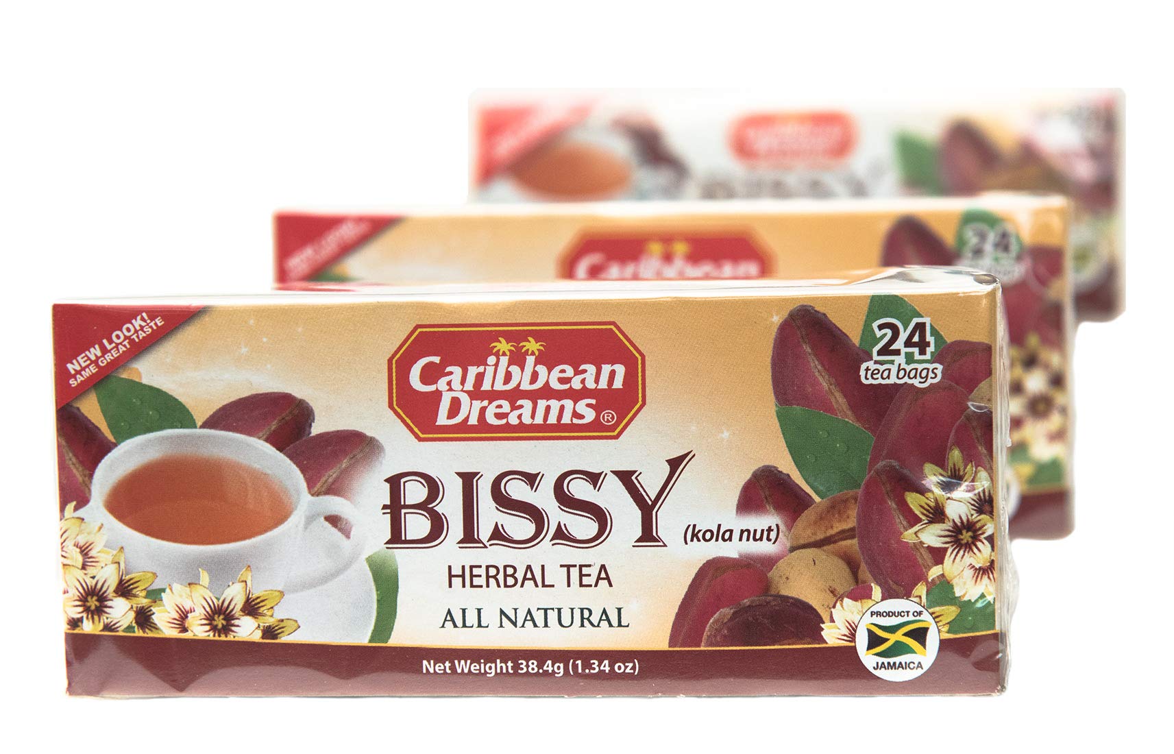 Caribbean Dreams Bissy Tea (Kola Nut), 24 tea bags (Pack of 3) by Caribbean Dreams