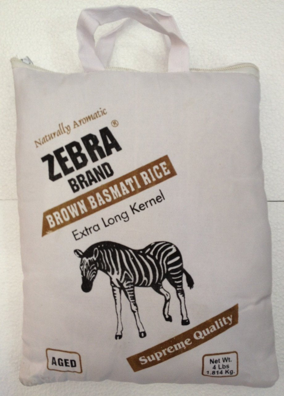 Naturally Aromatic Zebra Brown Basmati Rice Extra Long Kernel - 4lb., 1.814kg Bag