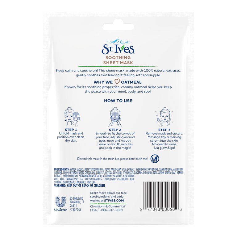 ST. IVES Soothing Sheet Mask