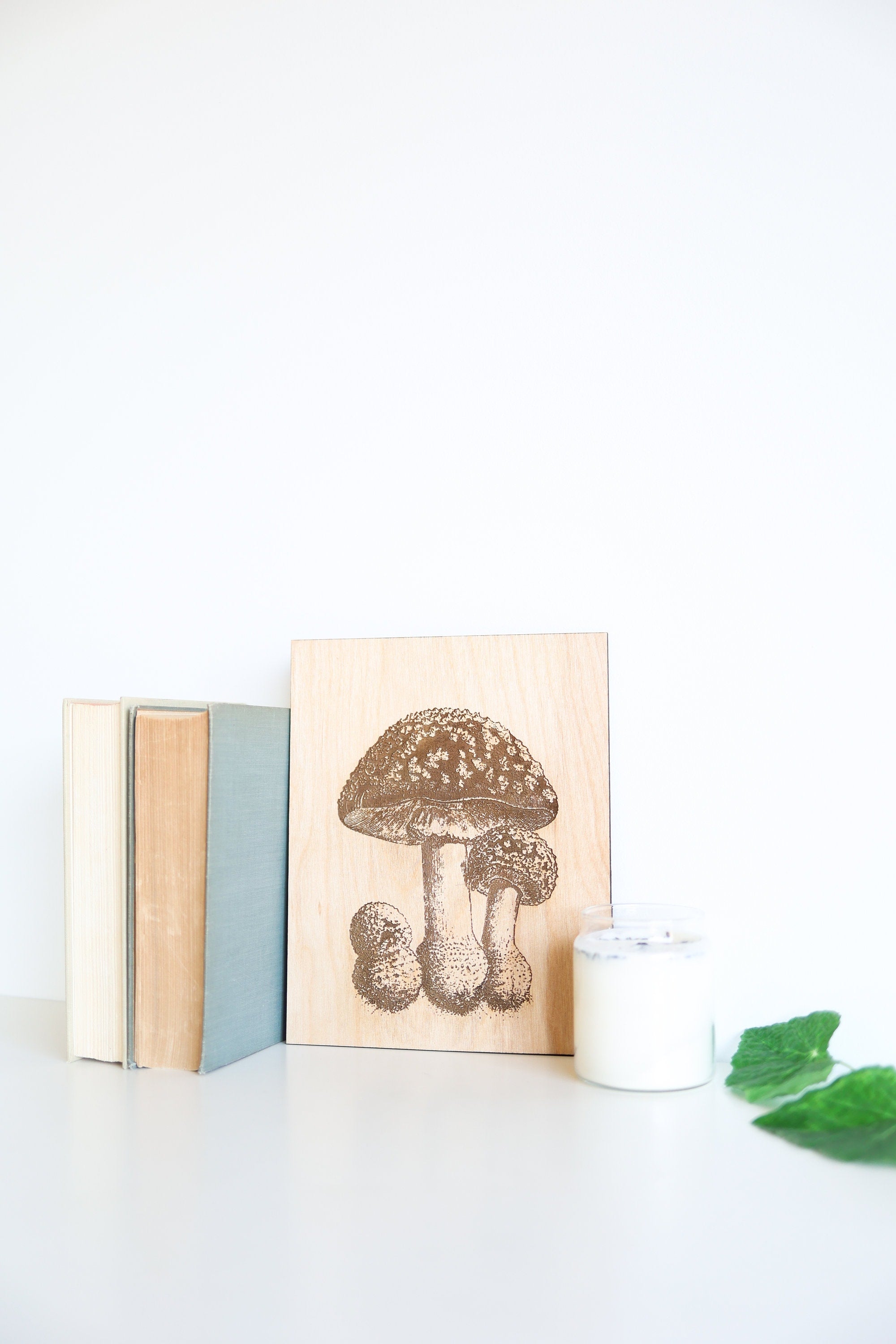 Wooden Mushroom Panel Wall Art