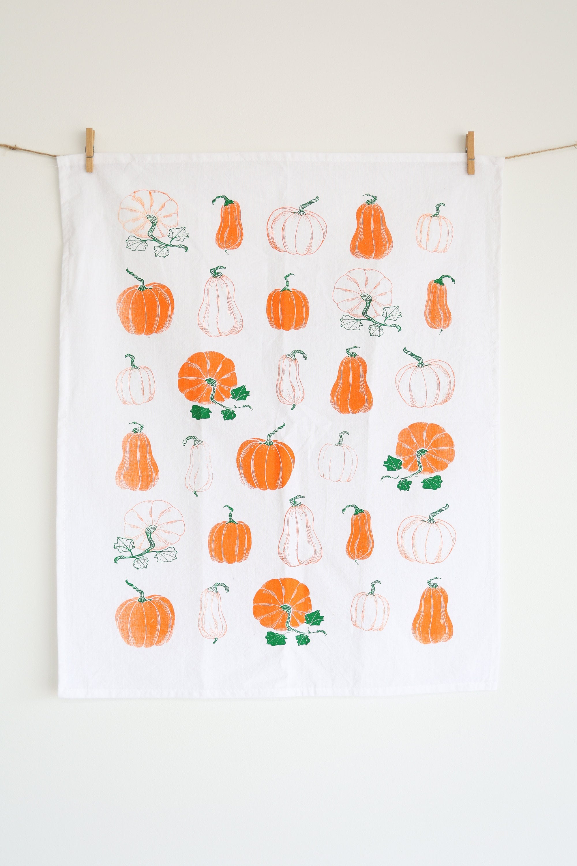 Pumpkin Pattern Tea Towel