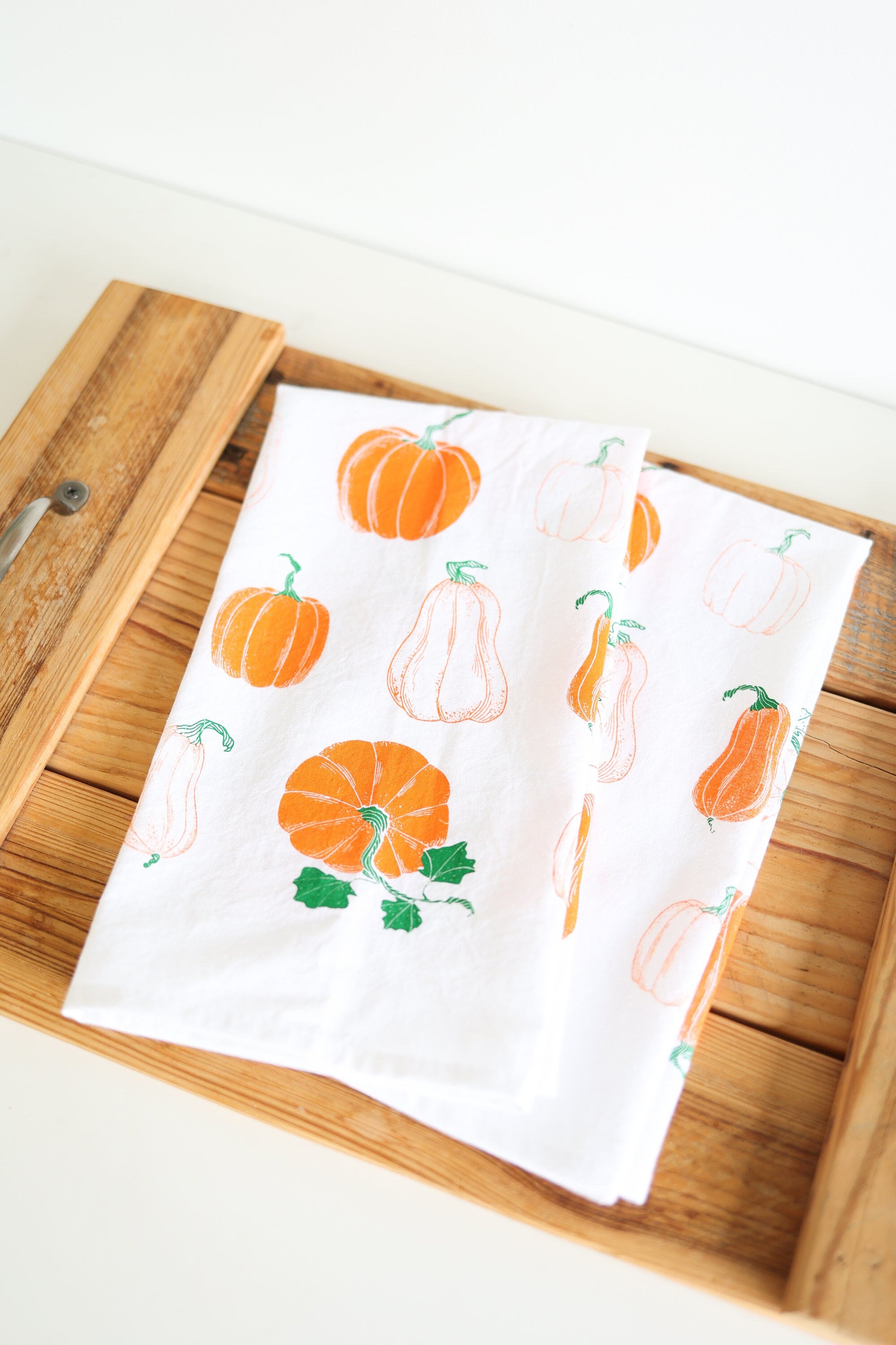 Pumpkin Pattern Tea Towel