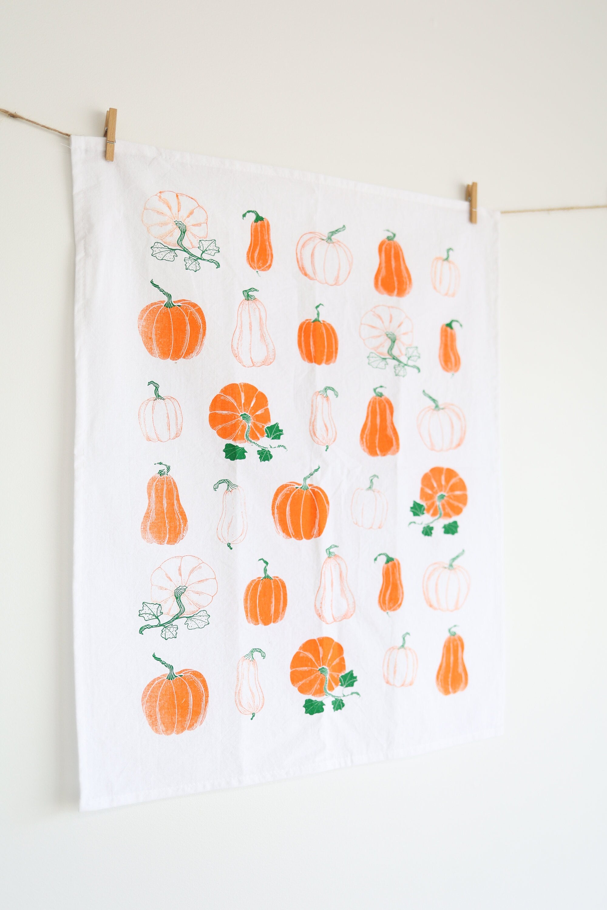 Pumpkin Pattern Tea Towel