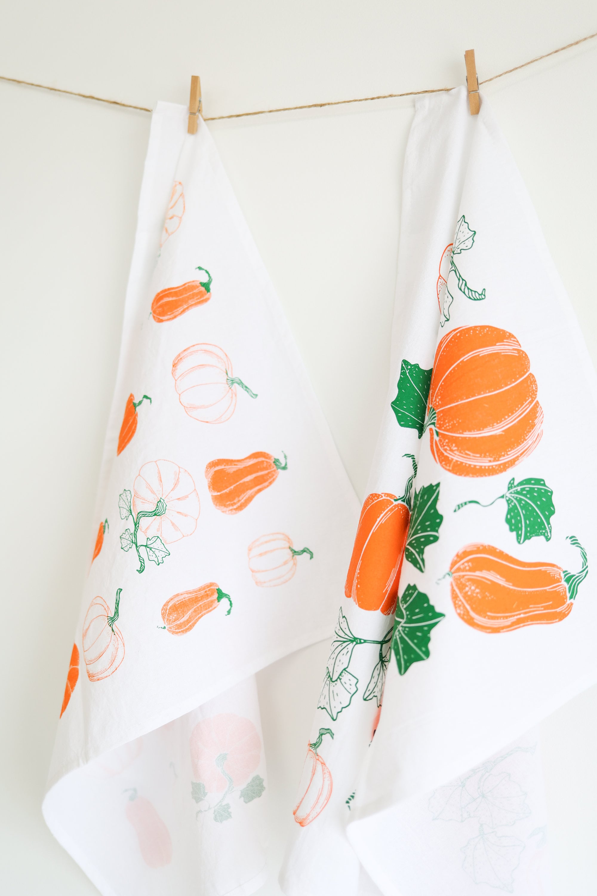 Pumpkin Pattern Tea Towel