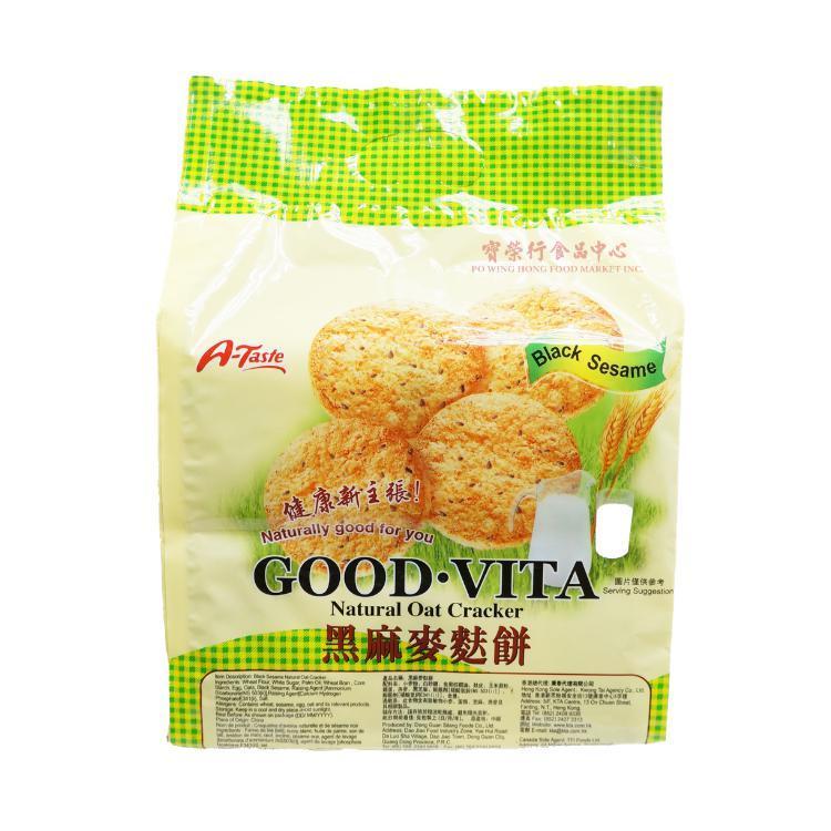 Good-Vita Black Sesame Oat Cracker