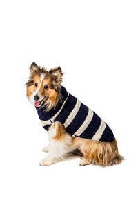 Alpaca Navy and Cream Stripe sweater