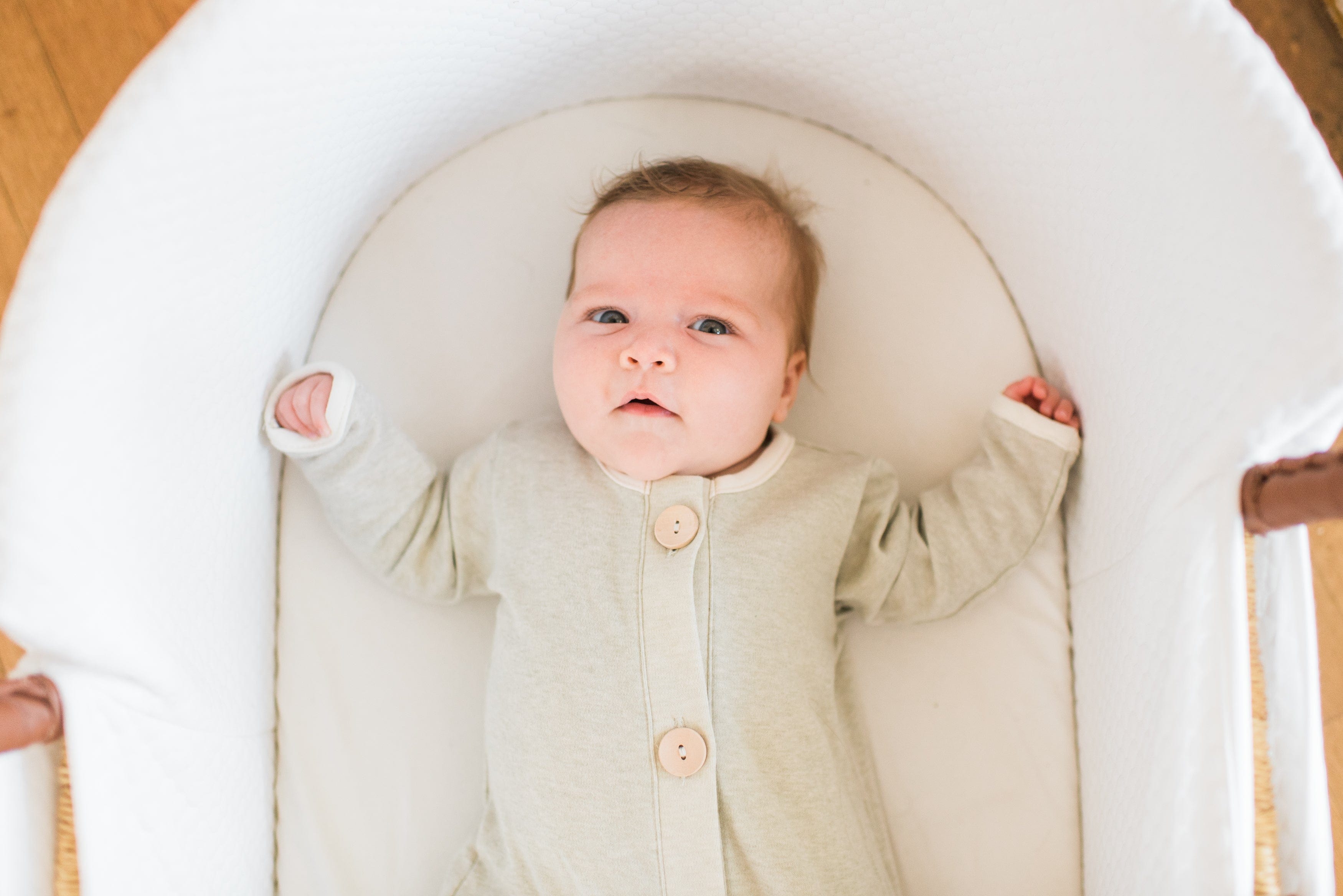 Design Dua Organic Newborn Knotted Gown - Pearl