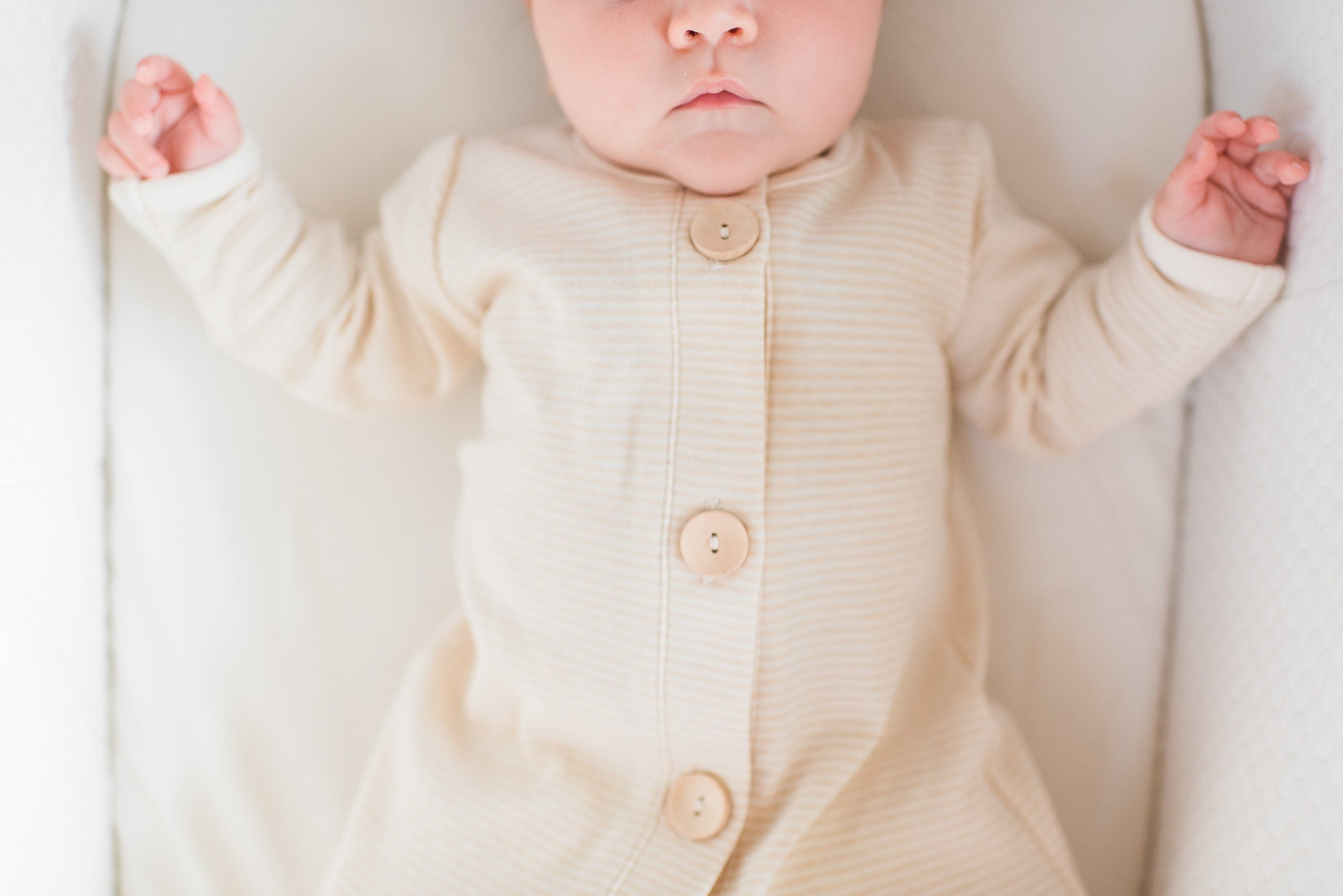 Design Dua Organic Newborn Knotted Gown - Pearl