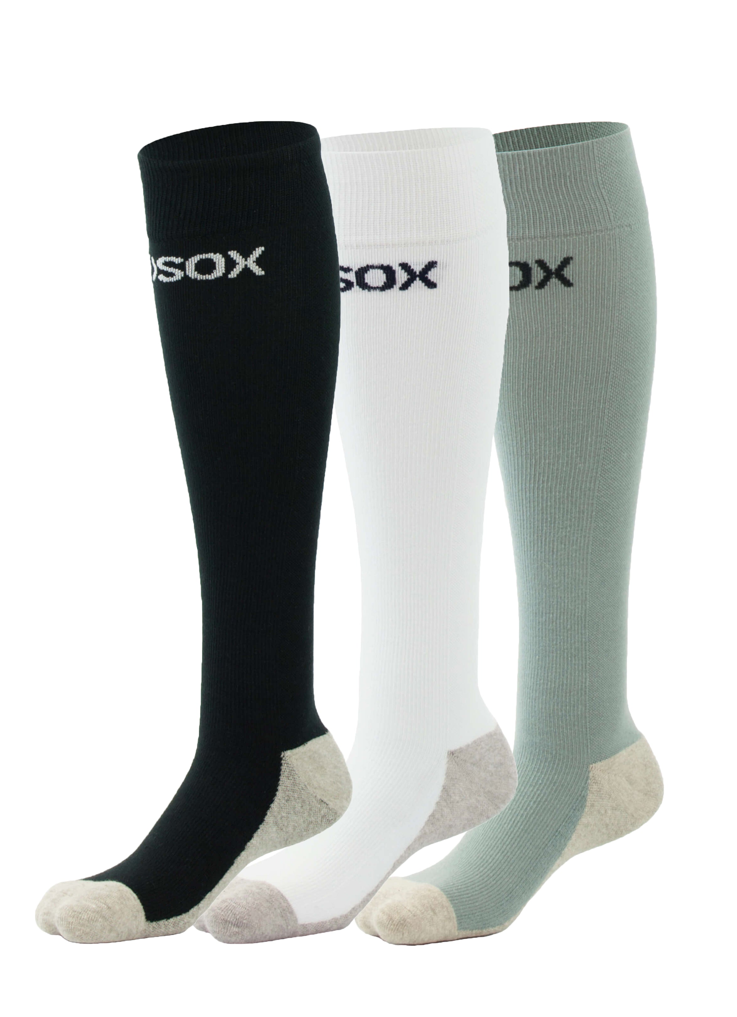 MDSOX 20-30mmHg 3PACK - Black, White, Gray