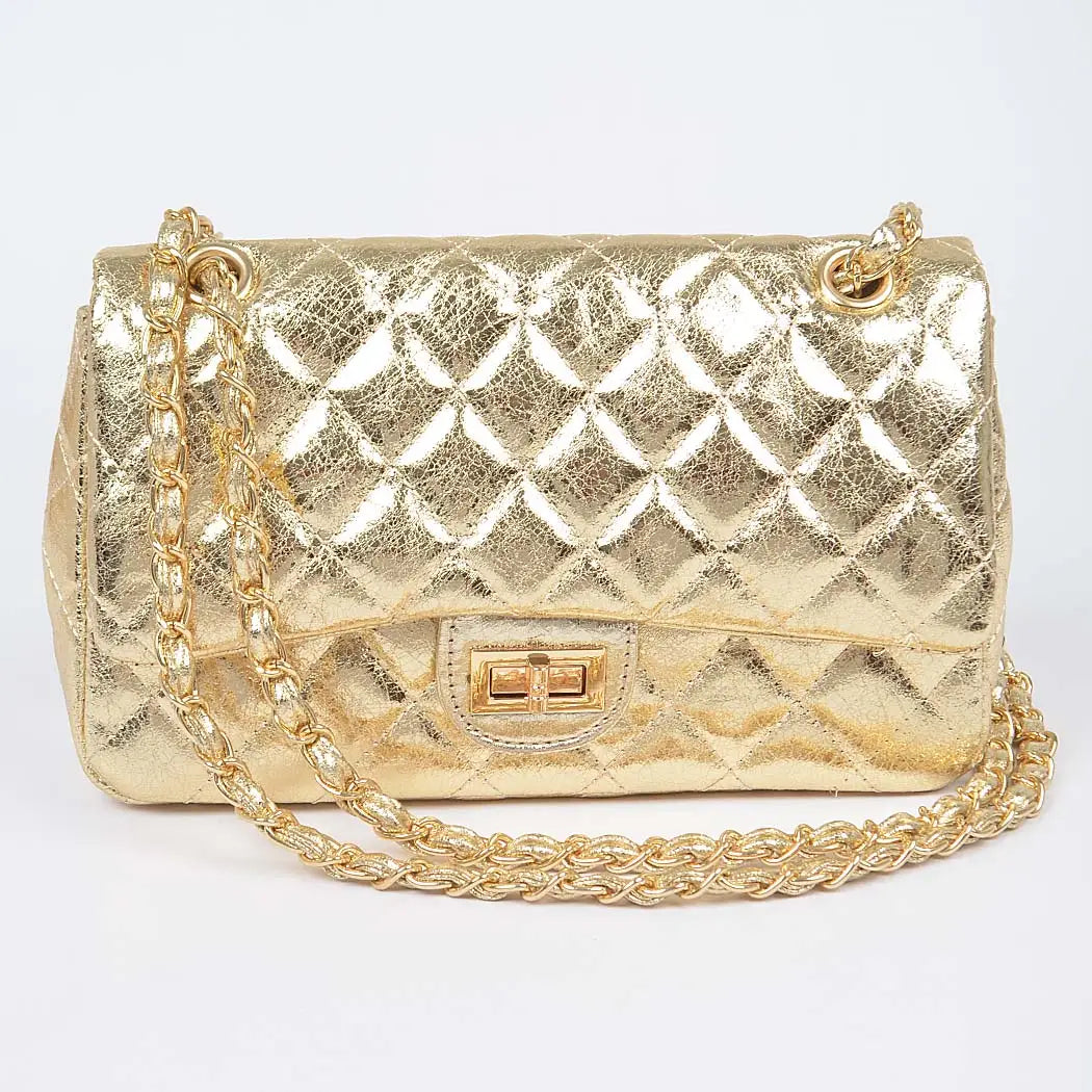 Real Stunner Quilted Metallic Bag