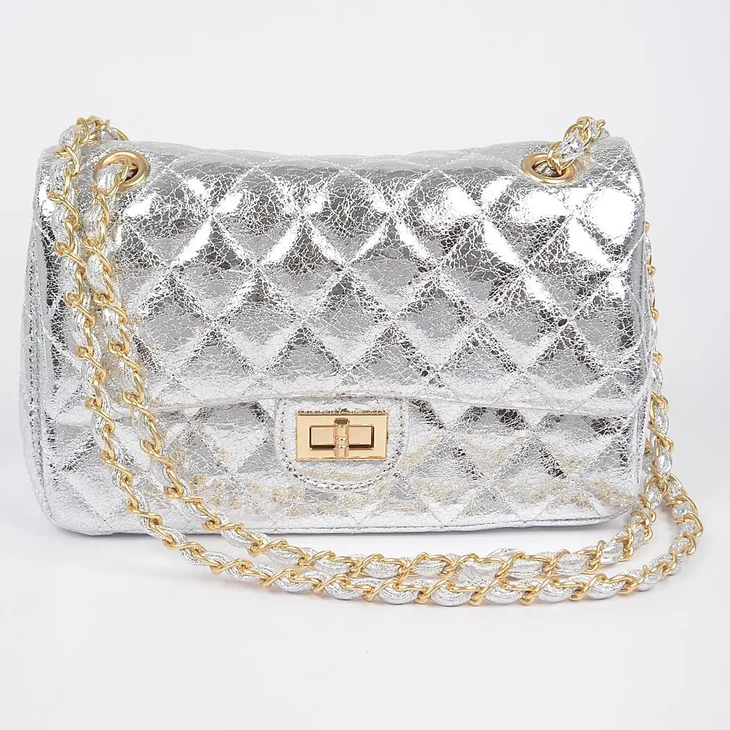 Real Stunner Quilted Metallic Bag