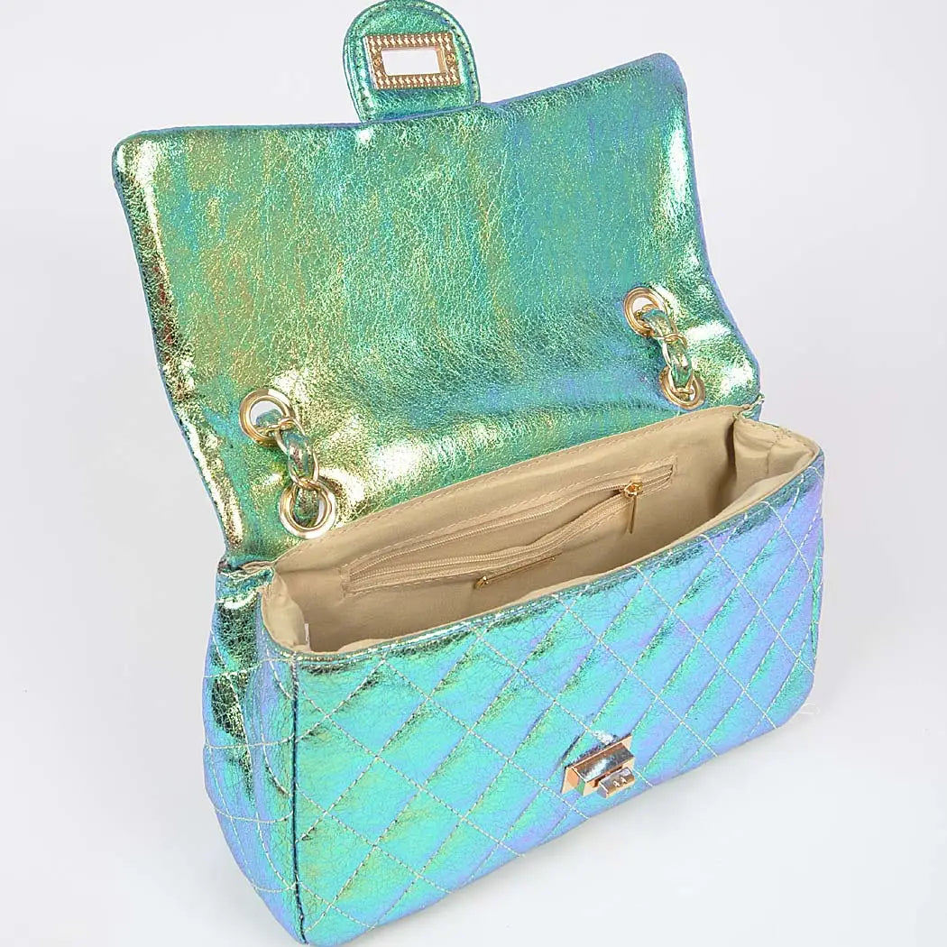 Real Stunner Quilted Metallic Bag