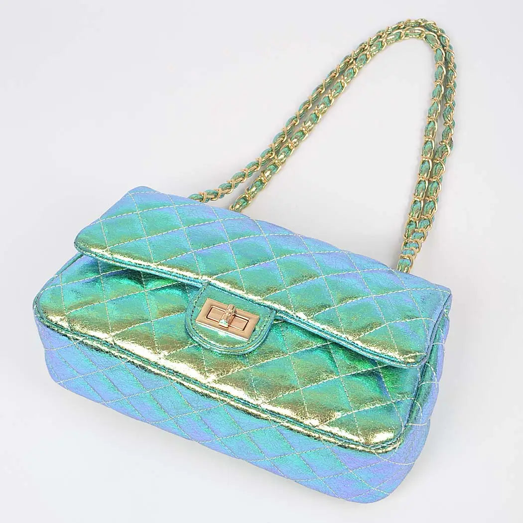 Real Stunner Quilted Metallic Bag