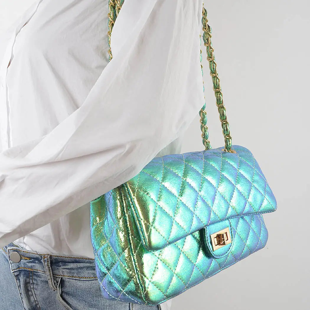 Real Stunner Quilted Metallic Bag