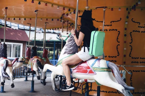 Kiwee Blog: KIwee Fisherman Backpack on carousel