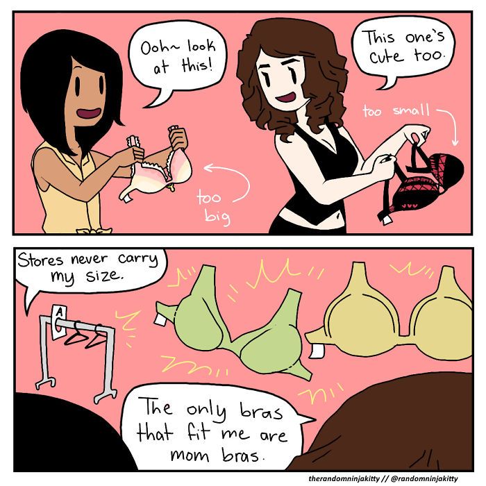 World of big boobs --- no laces, no decoration, no beauty.