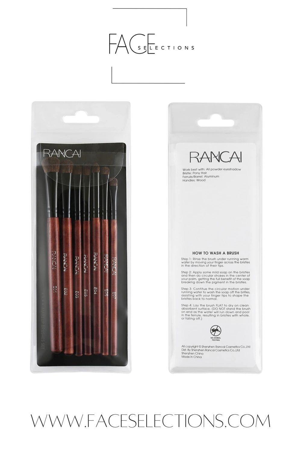 Rancai 7pcs Professional Makeup Brushes